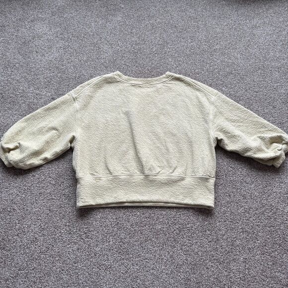 LULULEMON TEXTURED CREWNECK PULLOVER SWEATER DEW GREEN SHIRT WOMENS 12 - Picture 6 of 8